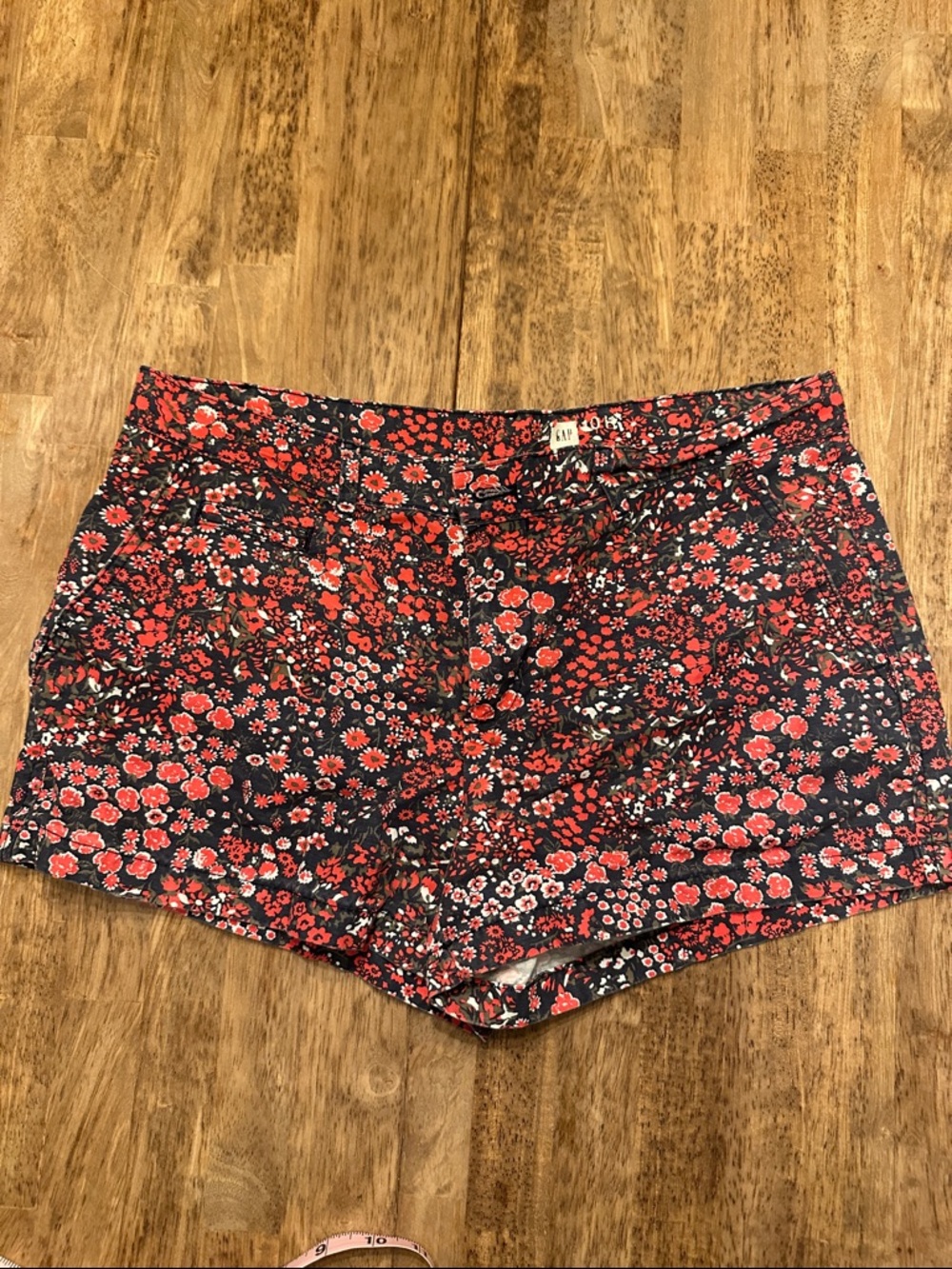 GAP Navy Shorts with Red Floral Print